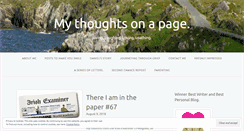 Desktop Screenshot of mythoughtsonapage.com